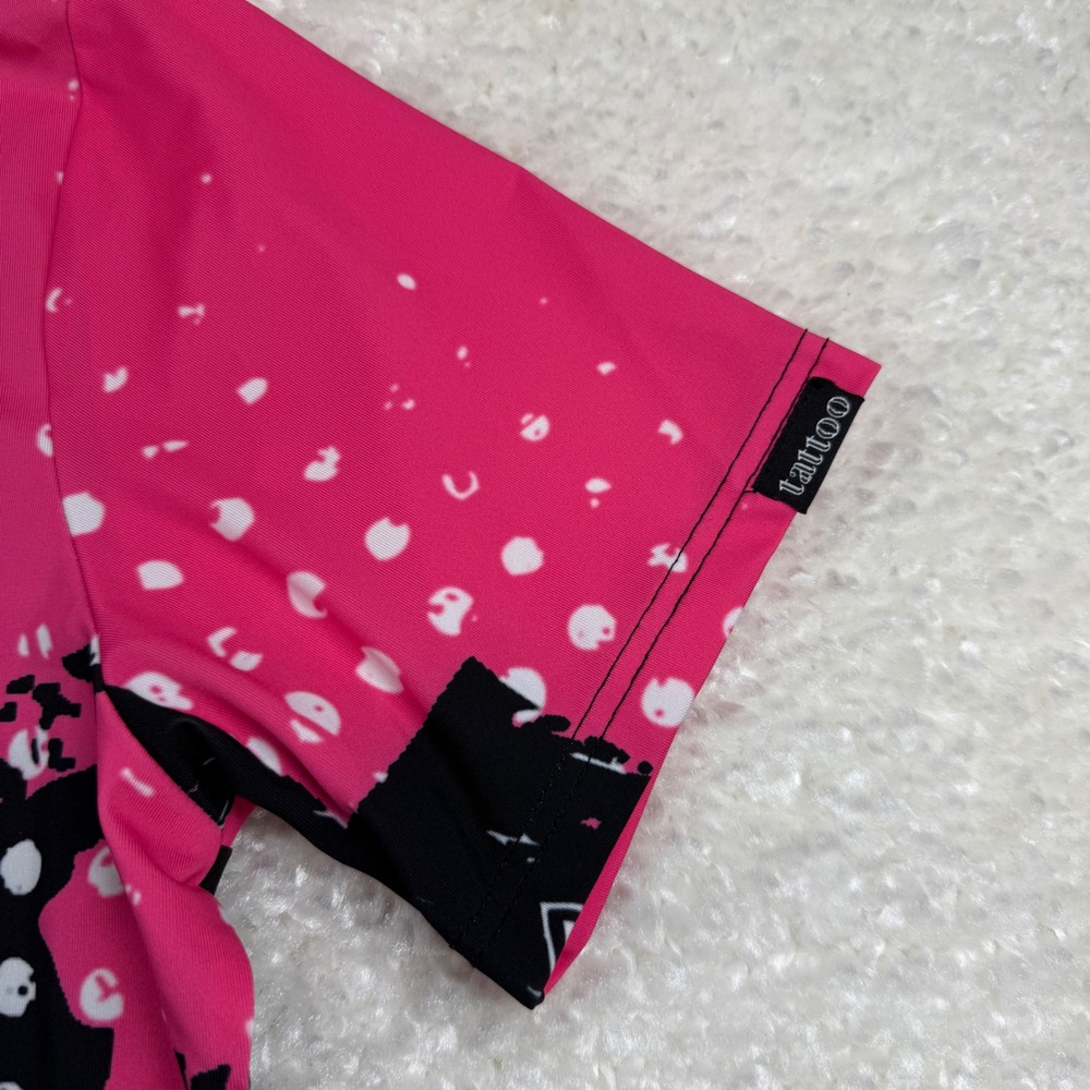 Tattoo Golf Polo Women 2XL Pink Black White Skull Blade Collection Performance - Picture 8 of 8